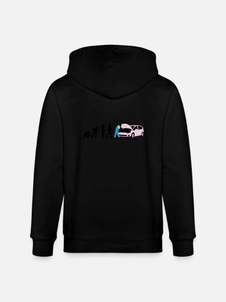 evolution_kfz_mechaniker_122013_b_3c - Stanley/Stella Unisex Bio-Kapuzenjacke CULTIVATOR - Schwarz