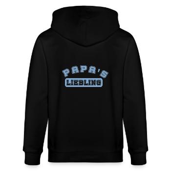 Papa's Liebling blaue Schrift Geschenk Papa Sohn - Stanley/Stella Unisex Bio-Kapuzenjacke CULTIVATOR  - Schwarz - Hinten - Anna (173cm)