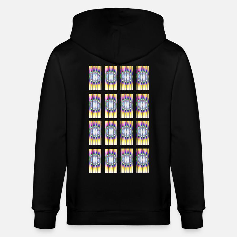 Hypnotisches Design Typ-1 - Stanley/Stella Unisex Bio-Kapuzenjacke CULTIVATOR  - Schwarz