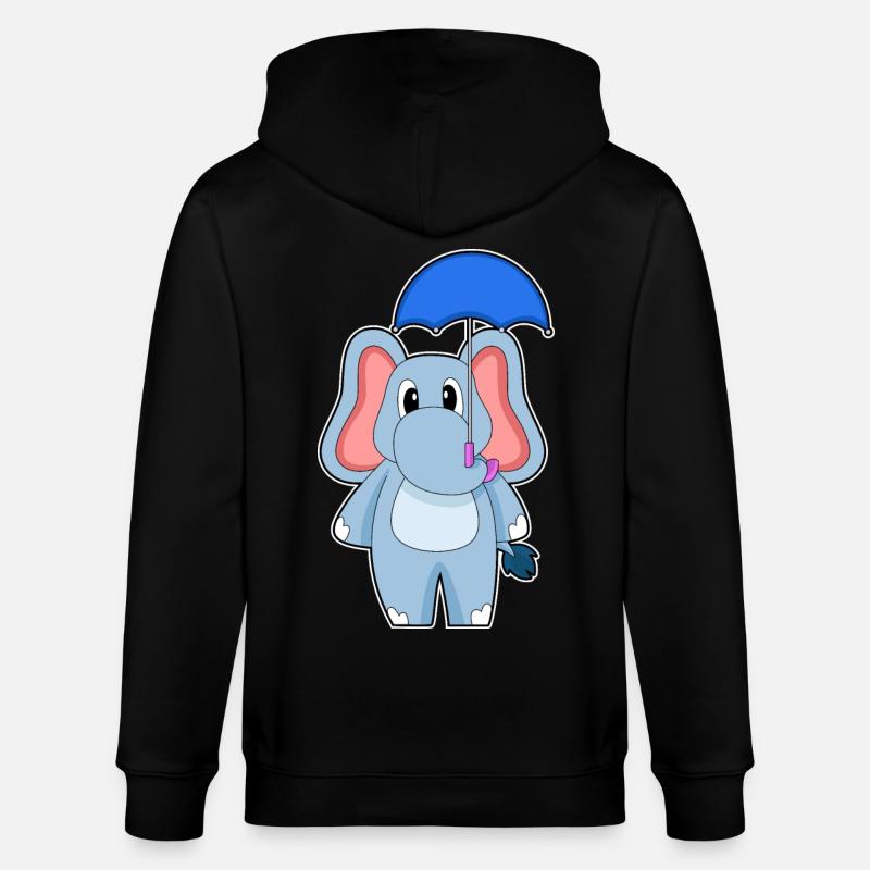 Parapluie d’éléphant - Veste à capuche bio CULTIVATOR Stanley/Stella Unisexe - noir