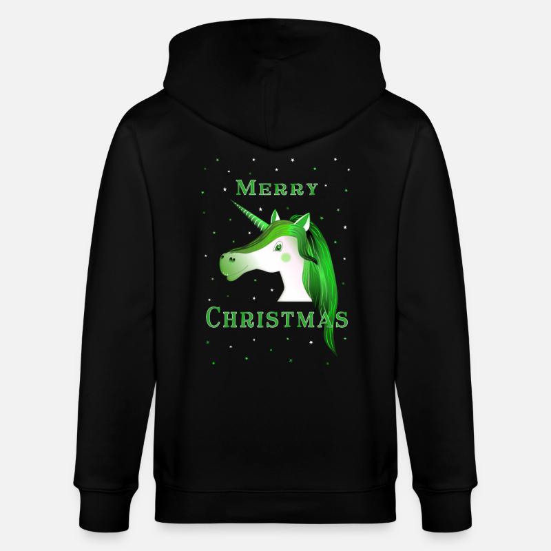 Merry Christmas - Stanley/Stella Unisex Bio-Kapuzenjacke CULTIVATOR  - Schwarz