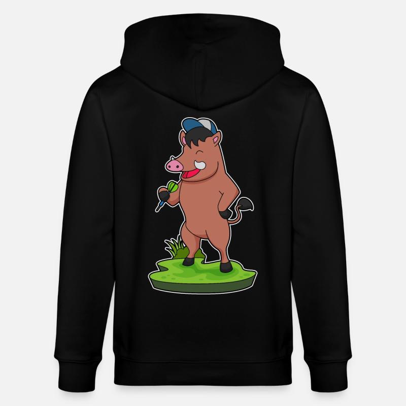 Fléchettes de sanglier - Veste à capuche bio CULTIVATOR Stanley/Stella Unisexe - noir