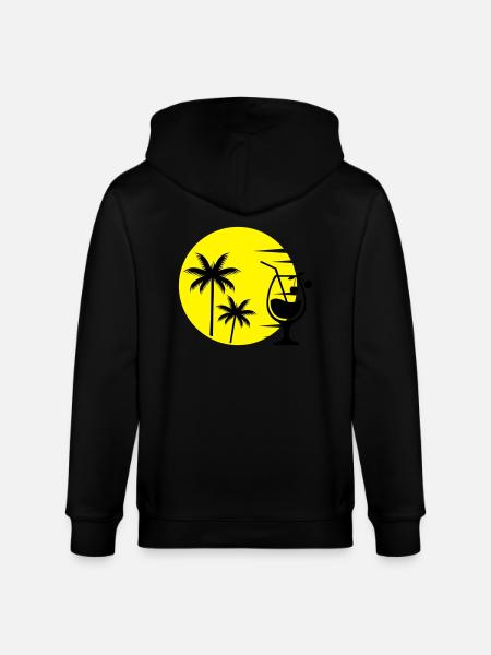cocktail sunset - Stanley/Stella CULTIVATOR  Unisex Organic Hooded Jacket - black