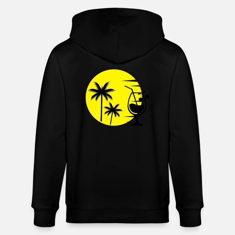 cocktail sunset - Stanley/Stella Unisex Bio-Kapuzenjacke CULTIVATOR  - Schwarz