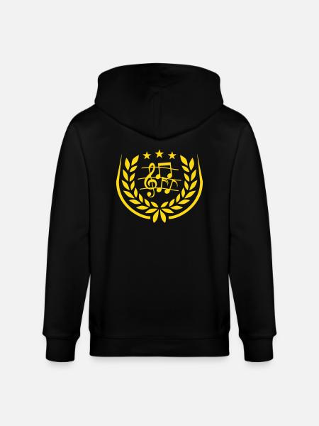 Laurel wreath Music clef - Stanley/Stella CULTIVATOR Unisex Organic Hooded Jacket - black