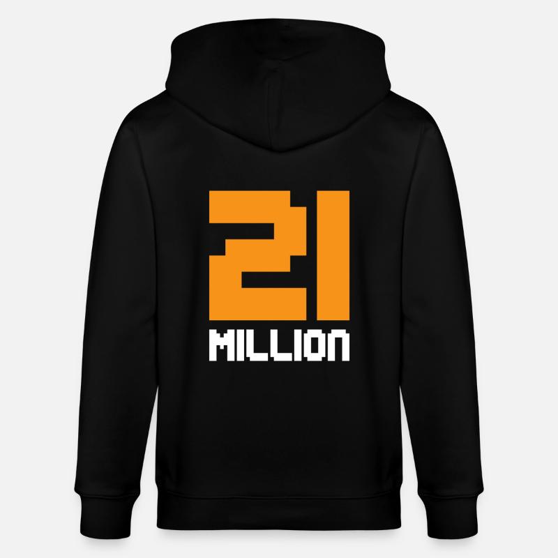 21 Millionen Bitcoin - Stanley/Stella Unisex Bio-Kapuzenjacke CULTIVATOR  - Schwarz