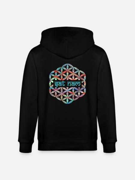 mantra dat nam e 72 - Stanley/Stella CULTIVATOR  Unisex Organic Hooded Jacket - black