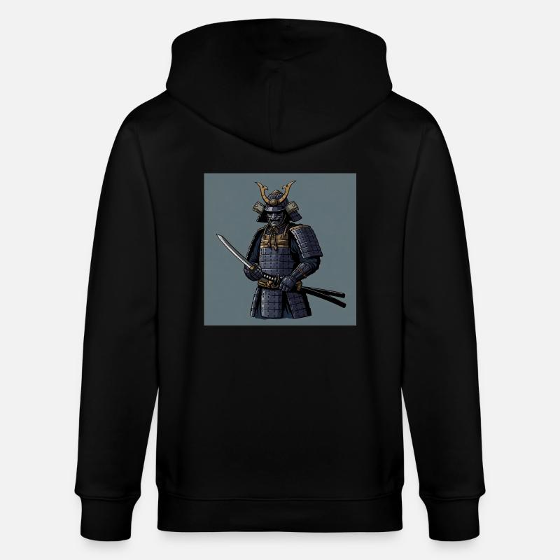 Samouraï : l’âme du guerrier - Veste à capuche bio CULTIVATOR Stanley/Stella Unisexe - noir
