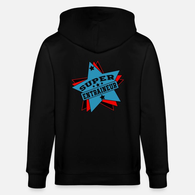 Super TRAINER 120g - Stanley/Stella Unisex Bio-Kapuzenjacke CULTIVATOR  - Schwarz