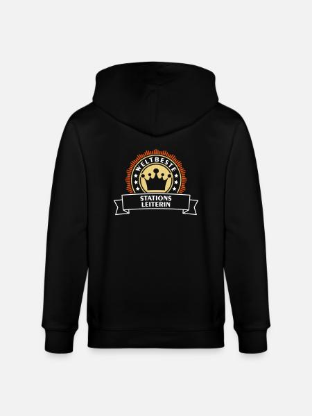 Stationsleiterin Beruf - Geschenk - Stanley/Stella Unisex Bio-Kapuzenjacke CULTIVATOR - Schwarz