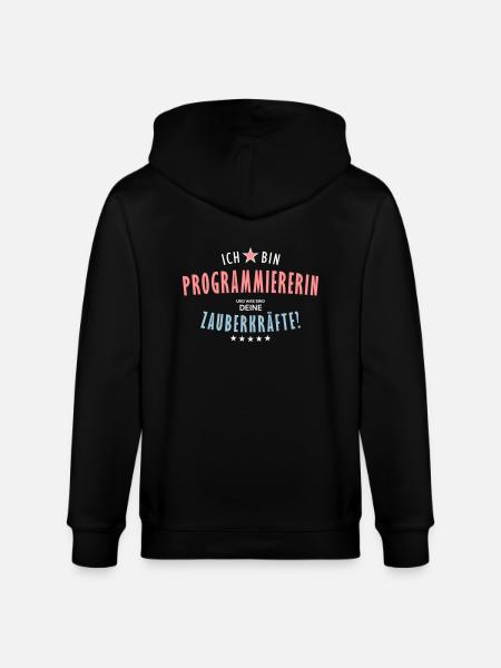 Programmiererin Beruf - Geschenk - Stanley/Stella Unisex Bio-Kapuzenjacke CULTIVATOR  - Schwarz