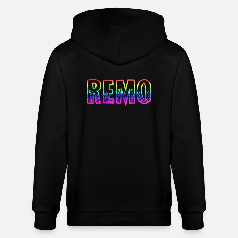 remo rs regenbogen - Stanley/Stella Unisex Bio-Kapuzenjacke CULTIVATOR - Schwarz