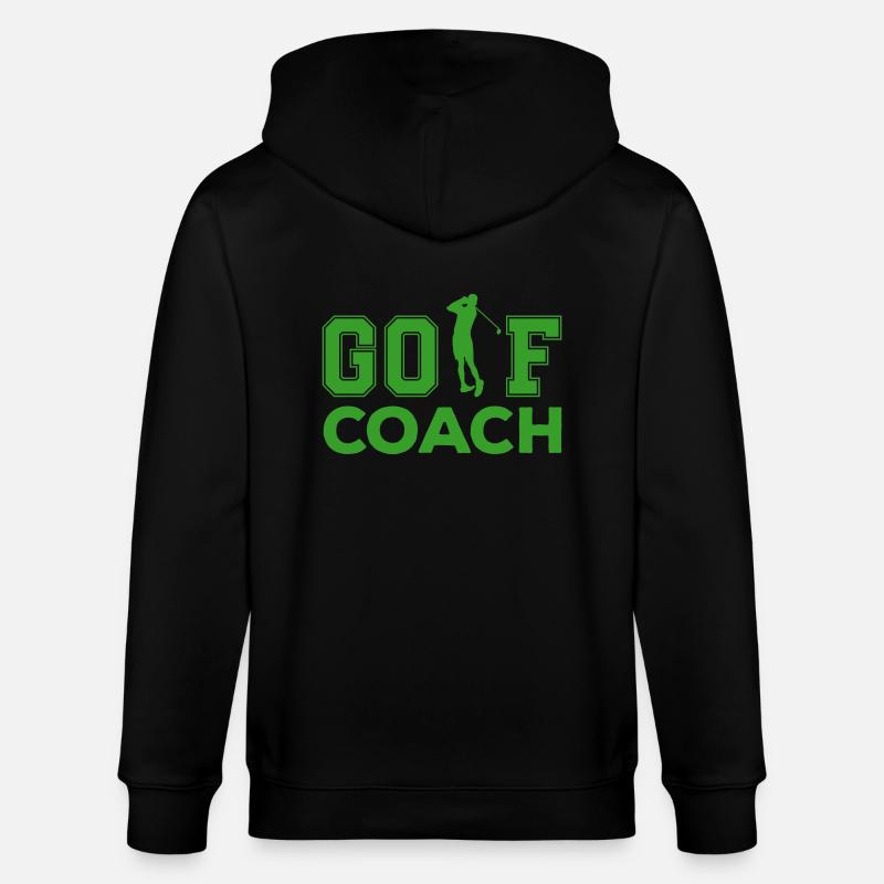 golf coach - Stanley/Stella Unisex Bio-Kapuzenjacke CULTIVATOR  - Schwarz