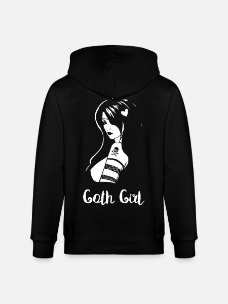 Goth Girl - Stanley/Stella CULTIVATOR  Unisex Organic Hooded Jacket - black