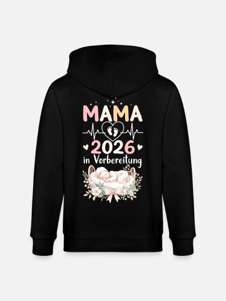 Mom 2026 Pregnancy - Stanley/Stella CULTIVATOR Unisex Organic Hooded Jacket - black