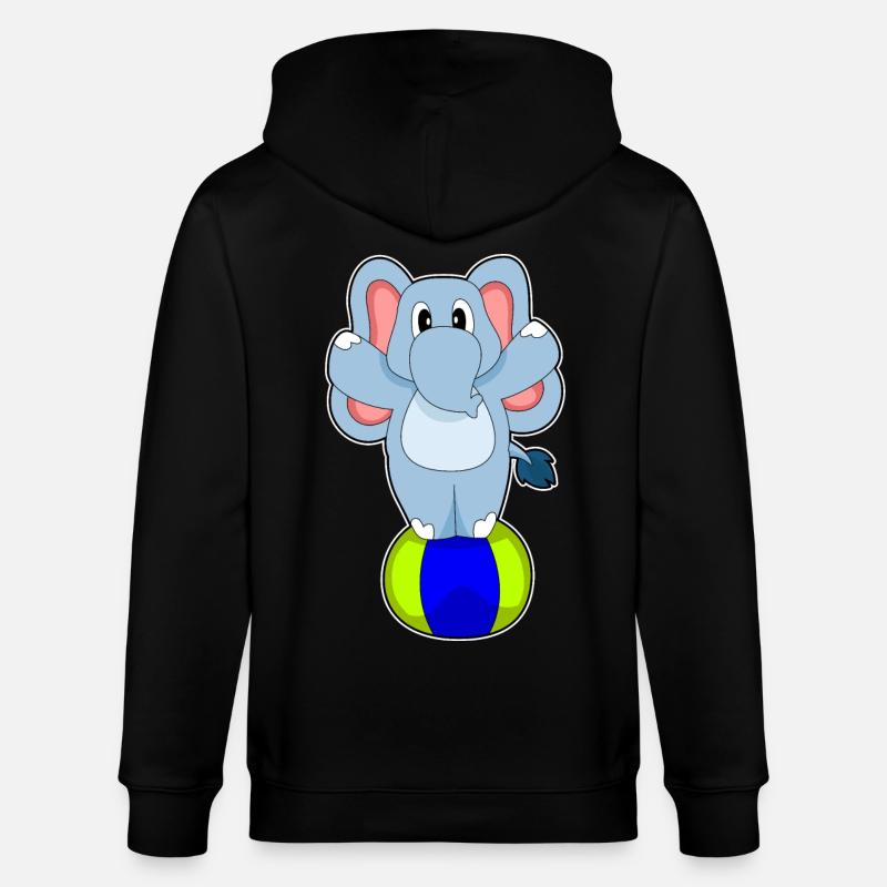 Bal de gymnastique Elephant Circus - Veste à capuche bio CULTIVATOR Stanley/Stella Unisexe - noir