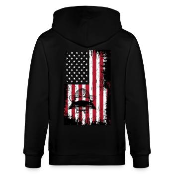 Aikido - Stanley/Stella Unisex Bio-Kapuzenjacke CULTIVATOR  - Schwarz - Hinten - Anna (173cm)