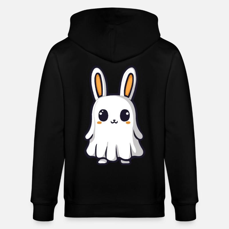 Hase Halloween Comic Geist - Stanley/Stella Unisex Bio-Kapuzenjacke CULTIVATOR - Schwarz