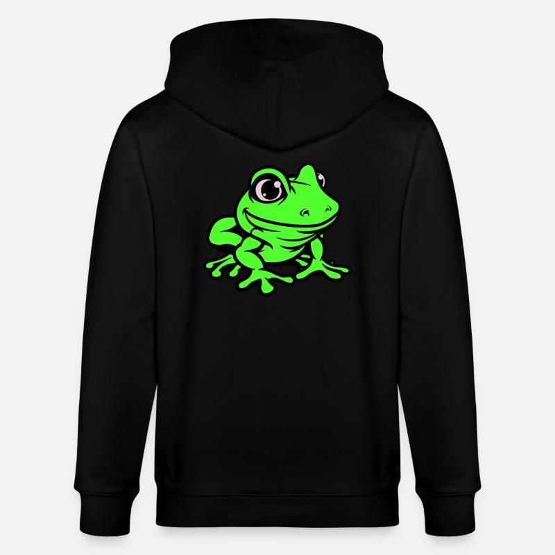 Grenouille Bande dessinée - Veste à capuche bio CULTIVATOR Stanley/Stella Unisexe - noir
