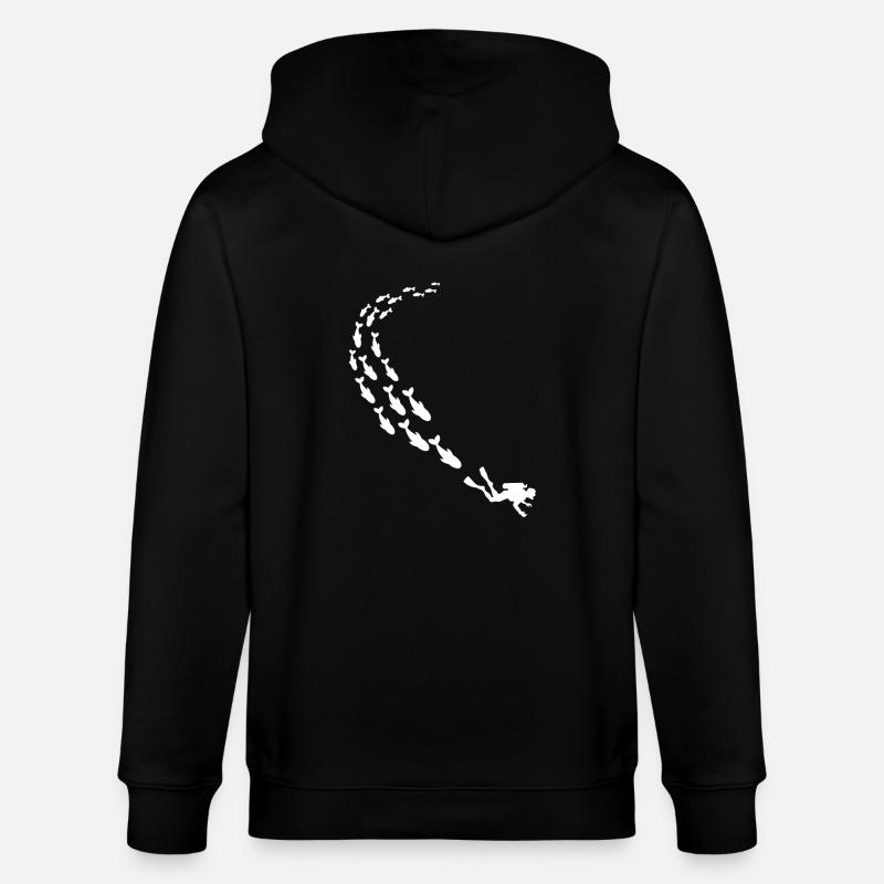 Hai Plongeur Idée cadeau - Veste à capuche bio CULTIVATOR Stanley/Stella Unisexe - noir