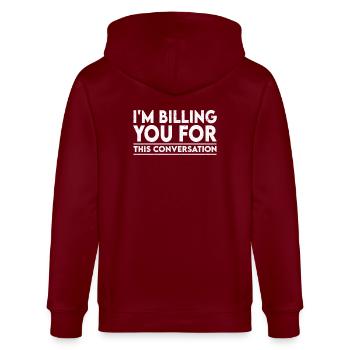 Lawyer - Stanley/Stella CULTIVATOR  Unisex Organic Hooded Jacket - burgundy - Back - Anna (173cm)