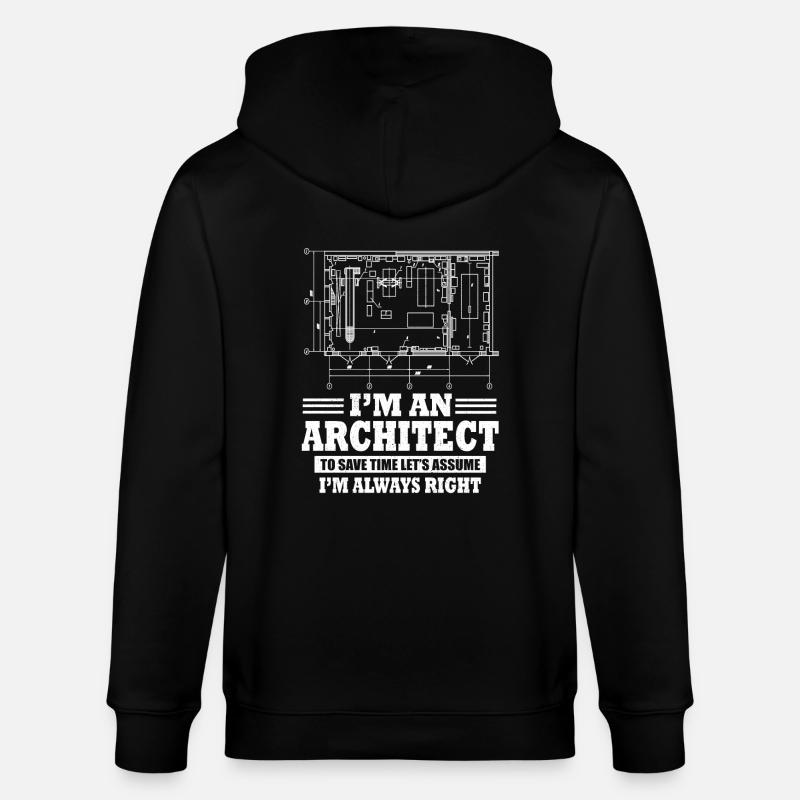 architecte - Veste à capuche bio CULTIVATOR Stanley/Stella Unisexe - noir