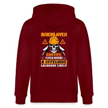 Bricklayer - Stanley/Stella CULTIVATOR  Unisex Organic Hooded Jacket - burgundy - Back - Anna (173cm)