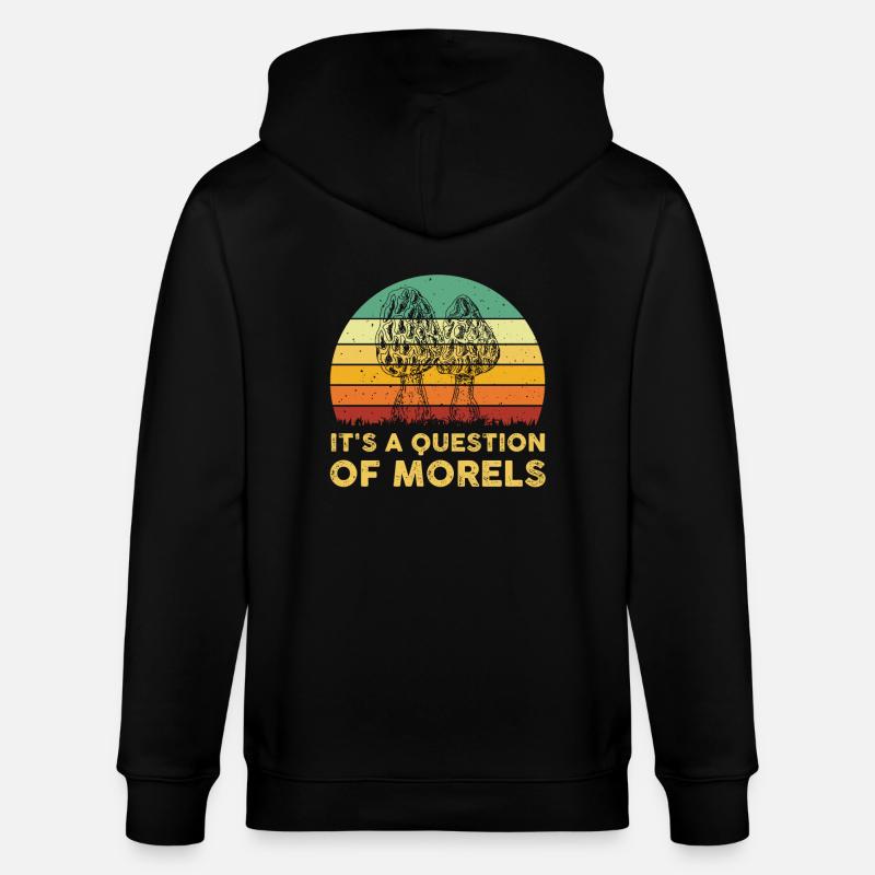 Morcheln Geschenk - Stanley/Stella Unisex Bio-Kapuzenjacke CULTIVATOR  - Schwarz