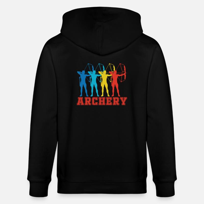 Bogenschiessen - Stanley/Stella Unisex Bio-Kapuzenjacke CULTIVATOR  - Schwarz