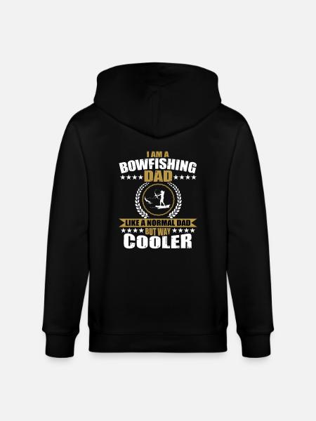 Bow fishing dad - Stanley/Stella CULTIVATOR Unisex Organic Hooded Jacket - black