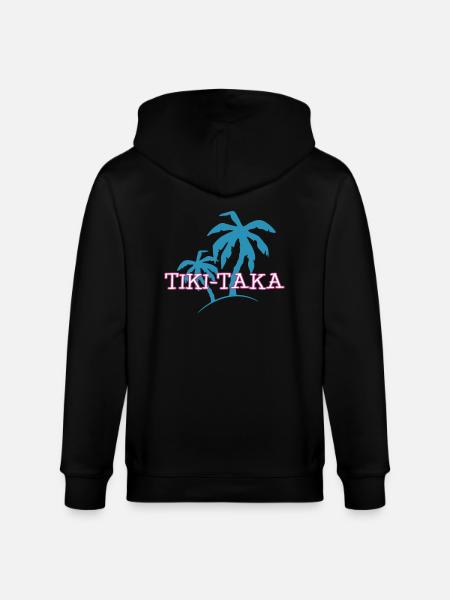 Tiki Taka / Aloha / Kaua / Hawaii / Palme 3c - Felpa con cappuccio ecologica unisex CULTIVATOR di Stanley/Stella - nero