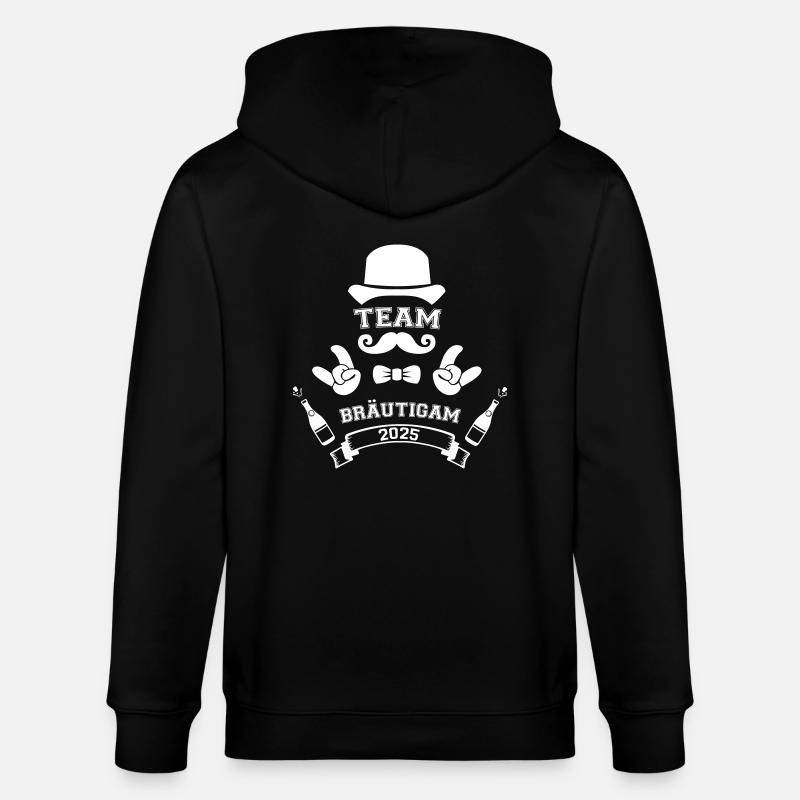 team bräutigam 2025 - Stanley/Stella Unisex Bio-Kapuzenjacke CULTIVATOR  - Schwarz