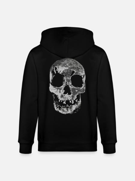 Schauriger Totenkopf - Stanley/Stella Unisex Bio-Kapuzenjacke CULTIVATOR - Schwarz