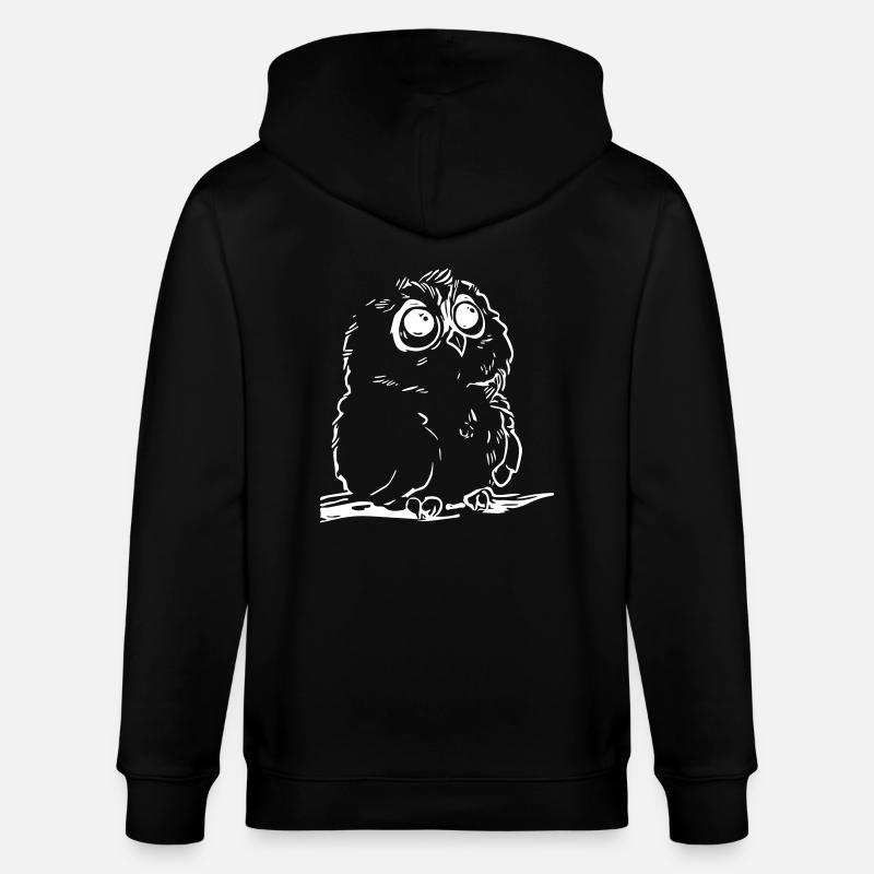 Chouette mignon - Veste à capuche bio CULTIVATOR Stanley/Stella Unisexe - noir