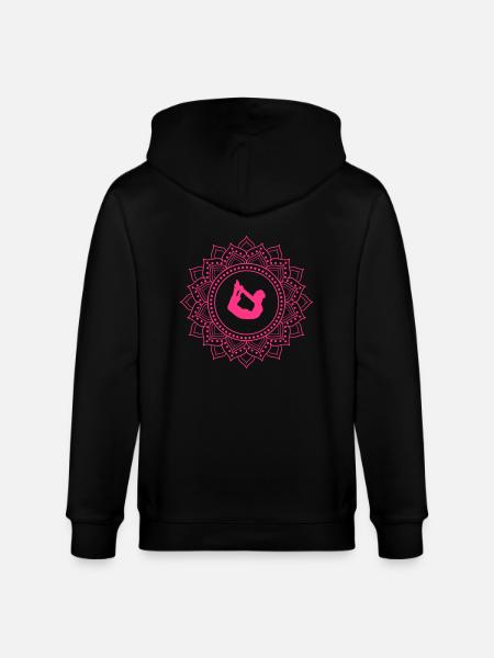 Mandala - Sports - Stanley/Stella Unisex Bio-Kapuzenjacke CULTIVATOR - Schwarz
