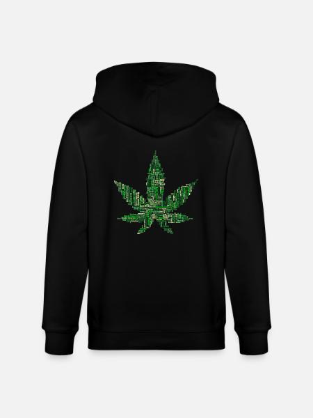 Hanfblatt Schriftzug Geschenk Geschenkidee - Stanley/Stella Unisex Bio-Kapuzenjacke CULTIVATOR  - Schwarz