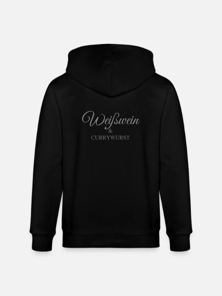 Weißwein & Currywurst - Stanley/Stella Unisex Bio-Kapuzenjacke CULTIVATOR - Schwarz