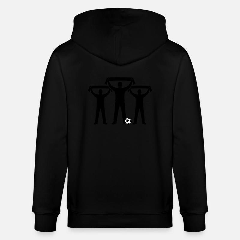 Fussball Fan Silhouette - Stanley/Stella Unisex Bio-Kapuzenjacke CULTIVATOR - Schwarz