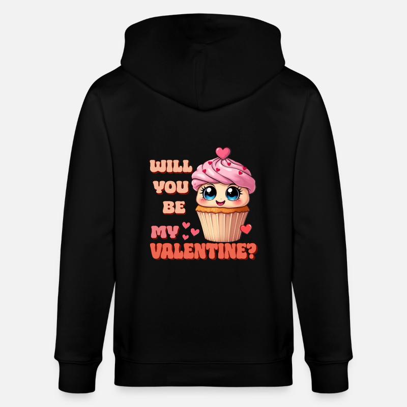Cupcake - Serez-vous mon Valentin - Veste à capuche bio CULTIVATOR Stanley/Stella Unisexe - noir