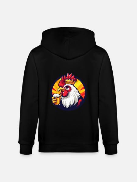 Rooster Beer - Stanley/Stella CULTIVATOR  Unisex Organic Hooded Jacket - black