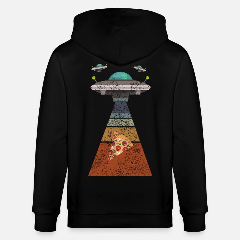Pizza Ufo - Veste à capuche bio CULTIVATOR Stanley/Stella Unisexe - noir