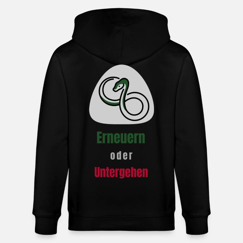Erneuern oder Untergehen - Stanley/Stella Unisex Bio-Kapuzenjacke CULTIVATOR  - Schwarz