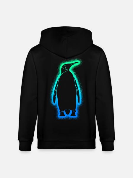 Pinguine Jungen Herren Kinder Pinguin - Stanley/Stella Unisex Bio-Kapuzenjacke CULTIVATOR  - Schwarz