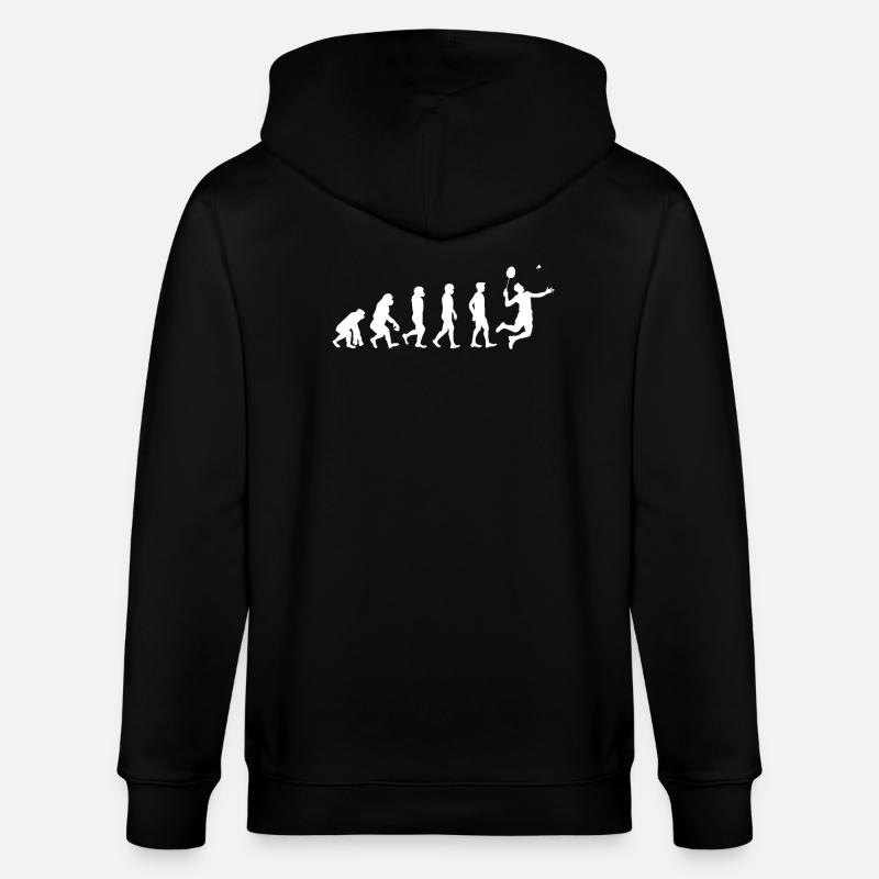 Badminton Evolution Geschenk - Stanley/Stella Unisex Bio-Kapuzenjacke CULTIVATOR  - Schwarz