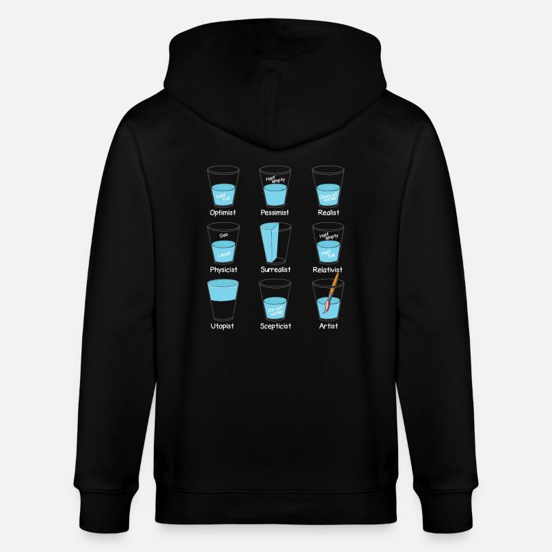 Mindset Wasserglas Einstellung - Stanley/Stella Unisex Bio-Kapuzenjacke CULTIVATOR  - Schwarz