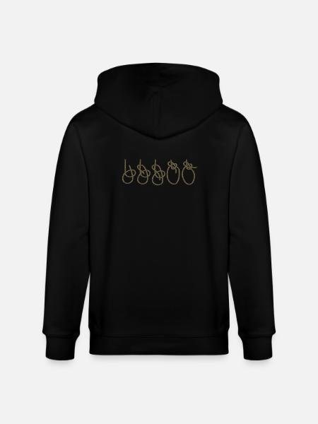 Sailing Knot Palstek - Stanley/Stella CULTIVATOR Unisex Organic Hooded Jacket - black