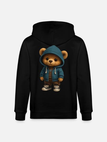 Kapuzenpullover Teddy - Stanley/Stella Unisex Bio-Kapuzenjacke CULTIVATOR  - Schwarz