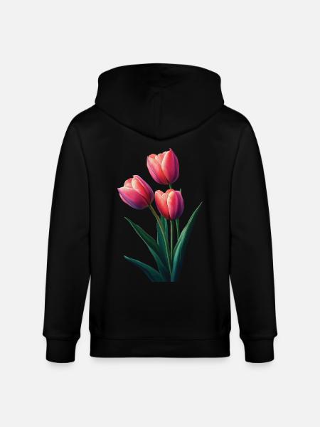 Tulpe - Stanley/Stella Unisex Bio-Kapuzenjacke CULTIVATOR - Schwarz