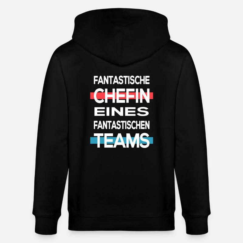 Chefin Vorgesetzte Team - Stanley/Stella Unisex Bio-Kapuzenjacke CULTIVATOR  - Schwarz