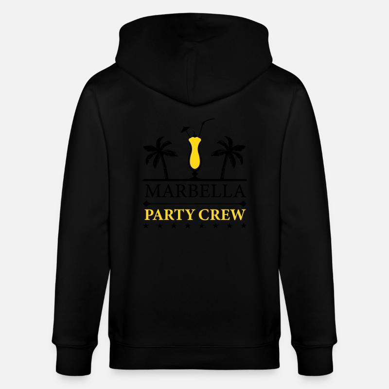 marbella party crew - Stanley/Stella Unisex Bio-Kapuzenjacke CULTIVATOR  - Schwarz